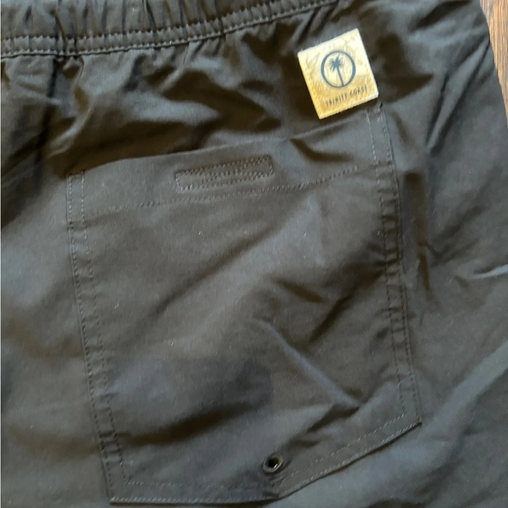 Trinity Coast Men's Swim Trunks XXL Black Drawstring 7